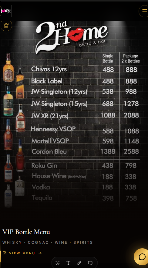 Liquor Menu